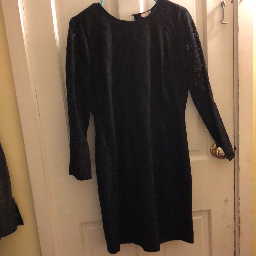 Size 8, black long sleeved JCrew cocktail dress
